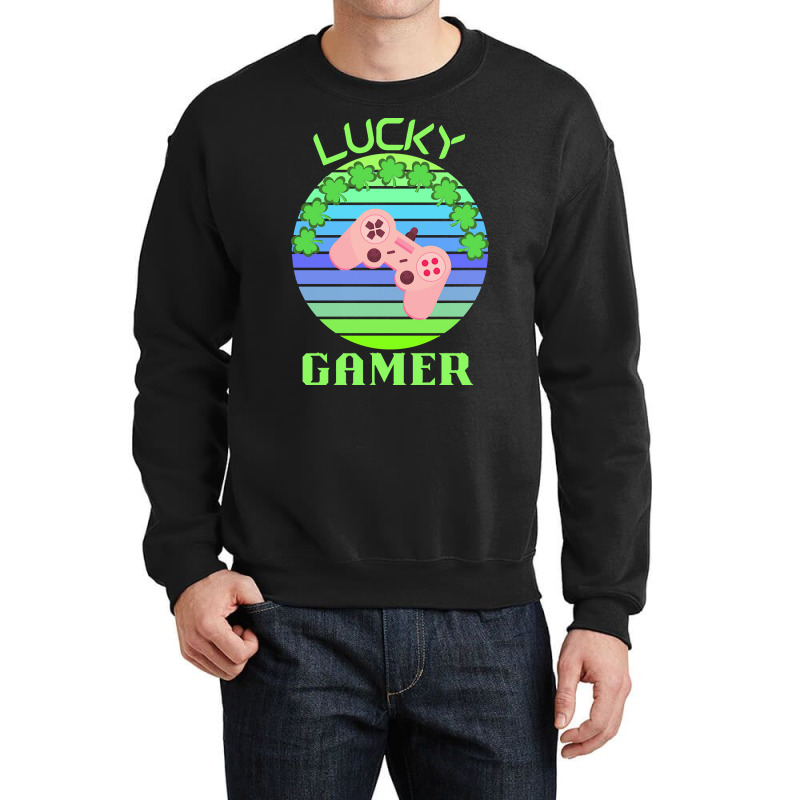 One Lucky Gamer T  Shirtone Lucky Gamer T  Shirt (6) Crewneck Sweatshirt | Artistshot