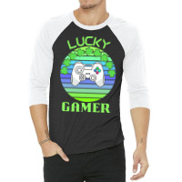 One Lucky Gamer T  Shirtone Lucky Gamer T  Shirt (7) 3/4 Sleeve Shirt | Artistshot