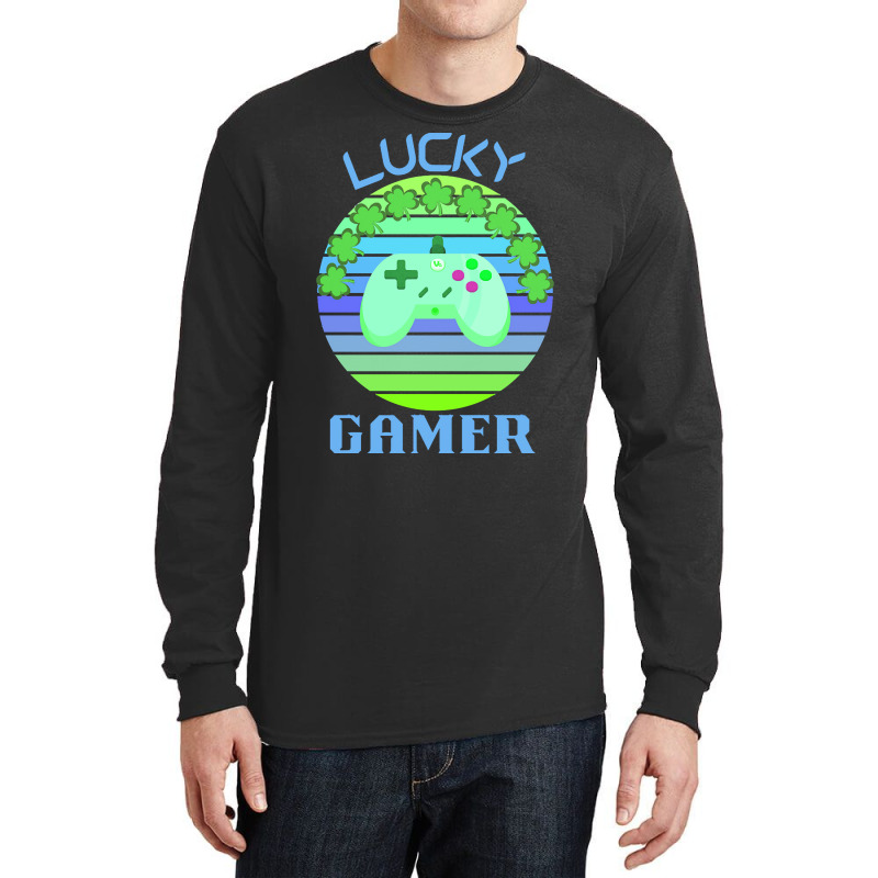 One Lucky Gamer T  Shirtone Lucky Gamer T  Shirt (8) Long Sleeve Shirts | Artistshot