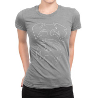 Dog Schnauzer Minimal Line Drawing Contour Face Portrait Ladies Fitted T-shirt | Artistshot