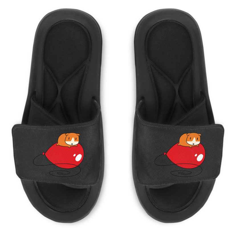 Red Balloon And Guinea Pig Slide Sandal | Artistshot