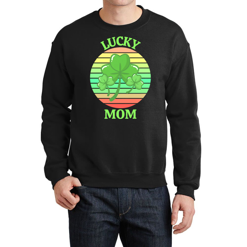 One Lucky Mom T  Shirtone Lucky Mom T  Shirt (1) Crewneck Sweatshirt | Artistshot