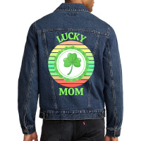 One Lucky Mom T  Shirtone Lucky Mom T  Shirt Men Denim Jacket | Artistshot