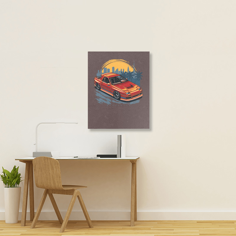 Widebody Rx7 Fc Portrait Canvas Print | Artistshot