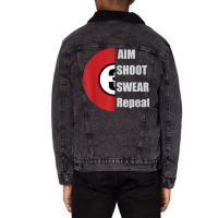 Playing Pool Billiards Snooker Scratch Aim Shoot Player T Shirt Unisex Sherpa-lined Denim Jacket | Artistshot