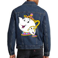 Mrs Potts And Chip Men Denim Jacket | Artistshot