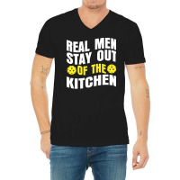 Pickleball Player T  Shirt Real Men Stay Out Of The Kitchen Pickleball V-neck Tee | Artistshot