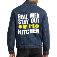 Pickleball Player T  Shirt Real Men Stay Out Of The Kitchen Pickleball Men Denim Jacket | Artistshot