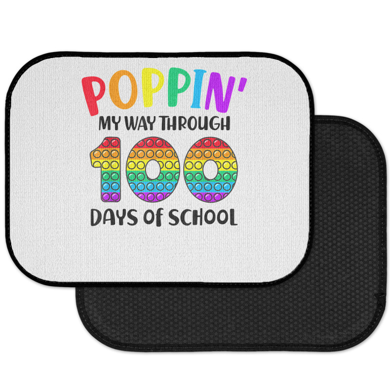 Poppin My Way Through 100 Days Of School Kids 100th Day Pop T Shirt Rear Car Mat | Artistshot