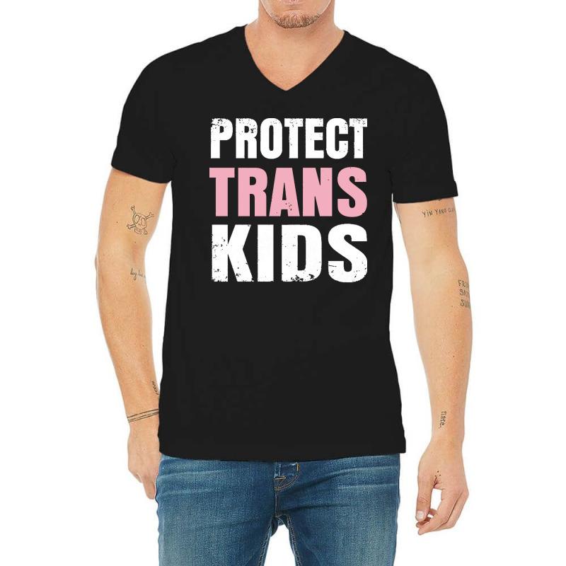 Protect Trans Kids T  Shirt Protect Trans Students L G B T Q Gay Trans V-neck Tee | Artistshot