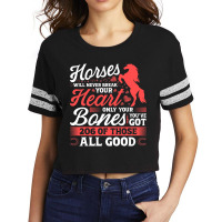 Horses Will Never Break Your Heart Scorecard Crop Tee | Artistshot