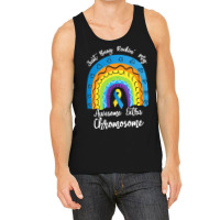 Rainbow Down Syndrome Funny For Kid T  Shirt Just Busy Rockin' My Awes Tank Top | Artistshot