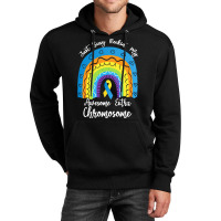 Rainbow Down Syndrome Funny For Kid T  Shirt Just Busy Rockin' My Awes Unisex Hoodie | Artistshot