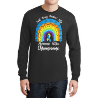 Rainbow Down Syndrome Funny For Kid T  Shirt Just Busy Rockin' My Awes Long Sleeve Shirts | Artistshot