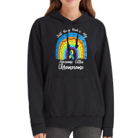 Rainbow Down Syndrome Funny For Kid T  Shirt Just Busy Rockin' My Awes Vintage Hoodie | Artistshot