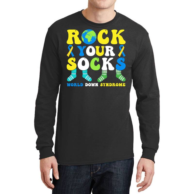 Rock Your Socks World Down Syndrome Day T  Shirt Rock Your Socks World Long Sleeve Shirts | Artistshot