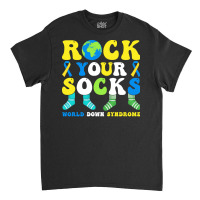 Rock Your Socks World Down Syndrome Day T  Shirt Rock Your Socks World Classic T-shirt | Artistshot