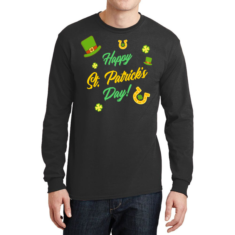 Saint Patricks Day T  Shirt Cute Leprechaun Shamrock Lucky Charm Happy Long Sleeve Shirts | Artistshot