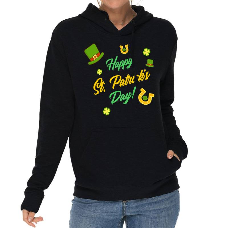 Saint Patricks Day T  Shirt Cute Leprechaun Shamrock Lucky Charm Happy Lightweight Hoodie | Artistshot