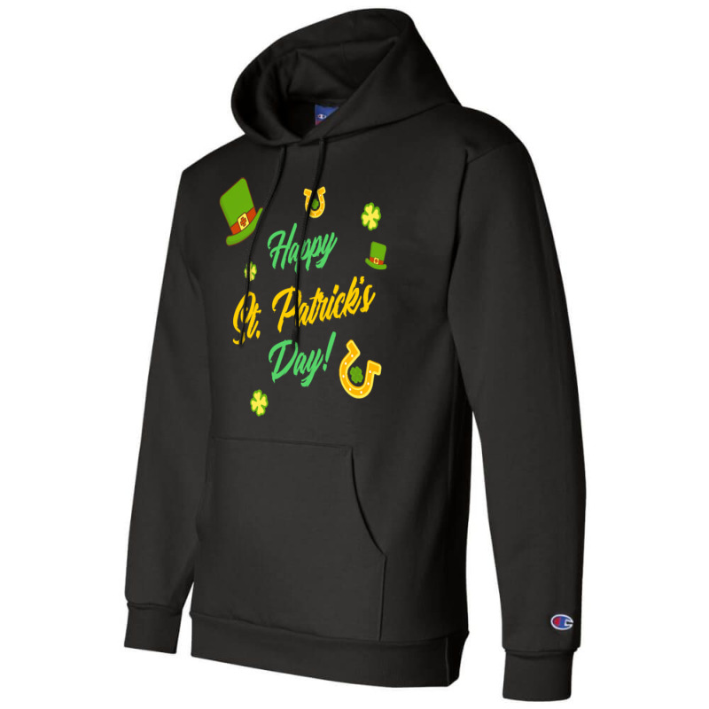 Saint Patricks Day T  Shirt Cute Leprechaun Shamrock Lucky Charm Happy Champion Hoodie | Artistshot