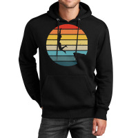 Scuba Diving T  Shirt Cliff Diving Silhouette On A Distressed Retro Su Unisex Hoodie | Artistshot