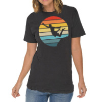 Scuba Diving T  Shirt Cliff Diving Silhouette On A Distressed Retro Su Vintage T-shirt | Artistshot