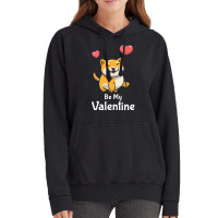 Shiba Inu Lovers T  Shirt Cute Shiba Inu Dog With Red Heart Be My Vale Vintage Hoodie | Artistshot