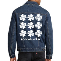 Social Worker St Patricks Day T  Shirt Shamrock Inspire Love Lucky Soc Men Denim Jacket | Artistshot