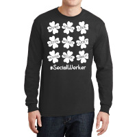 Social Worker St Patricks Day T  Shirt Shamrock Inspire Love Lucky Soc Long Sleeve Shirts | Artistshot