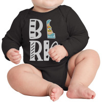 Limited Edition Born Delaware In Art Block Letters Long Sleeve Baby Bodysuit | Artistshot