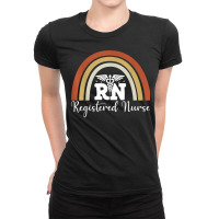 Registered Nurse Life Emergency Room Nursing Rainbow Rn T Shirt Ladies Fitted T-shirt | Artistshot