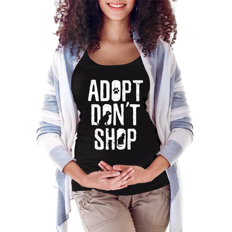 Limited Edition Adobt Dont Shop I Rescue Animals Live Love Adopt Dog Maternity Scoop Neck T-shirt by michaelyounger19 | Artistshot