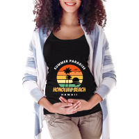 Summer Paradise Honolulu Beach Classic Maternity Scoop Neck T-shirt | Artistshot