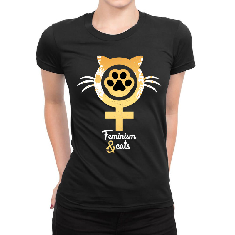 Feminism Cats Ladies Fitted T-Shirt by Gurkan | Artistshot