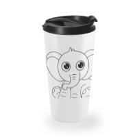 Cute Elephant Sitting Down Travel Mug | Artistshot