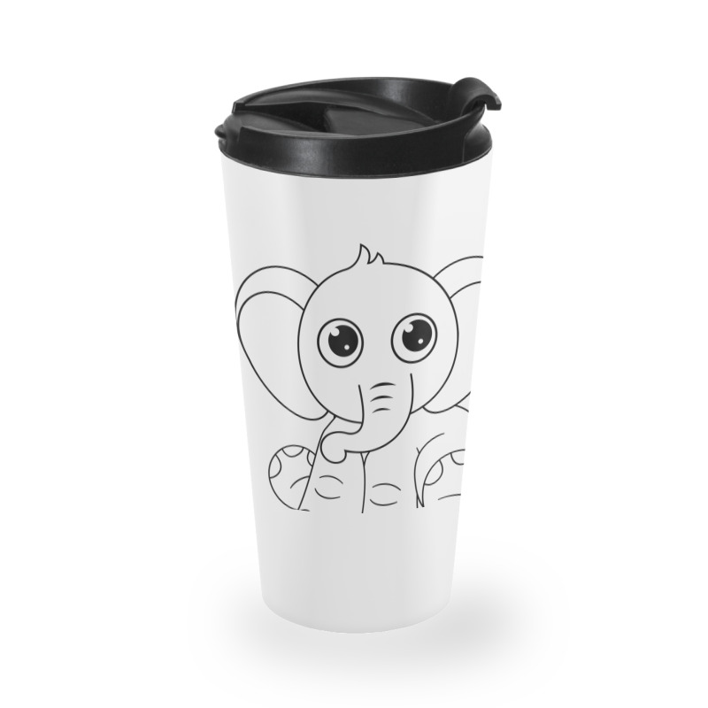 Cute Elephant Sitting Down Travel Mug | Artistshot