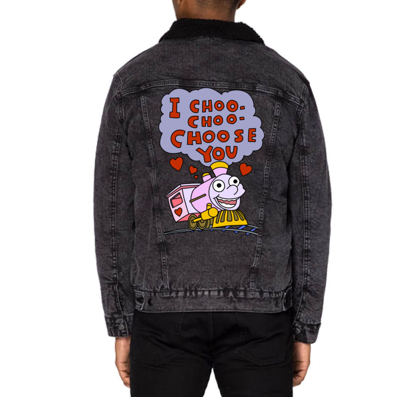 I Choo Choo Choose You Unisex Sherpa-lined Denim Jacket | Artistshot