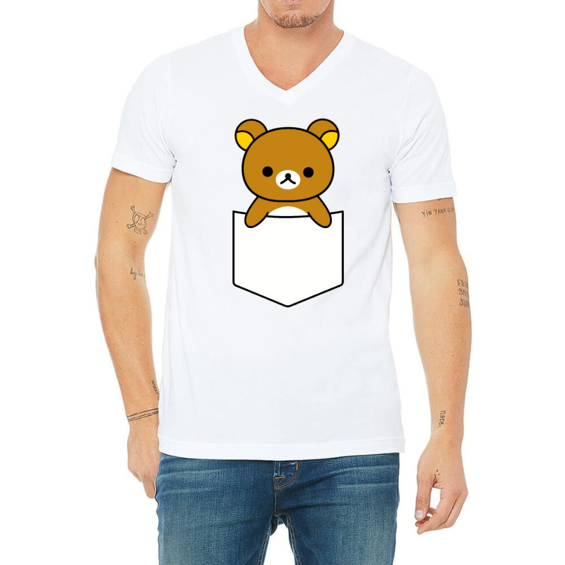 Pocket Rilakkuma Cute V-neck Tee | Artistshot