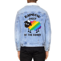 Rainbow Sheep Of The Family Lgbt Pride Unisex Sherpa-lined Denim Jacket | Artistshot