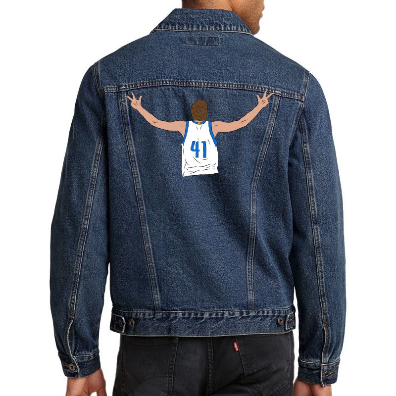 Dirk Nowitzki Celebration Men Denim Jacket | Artistshot