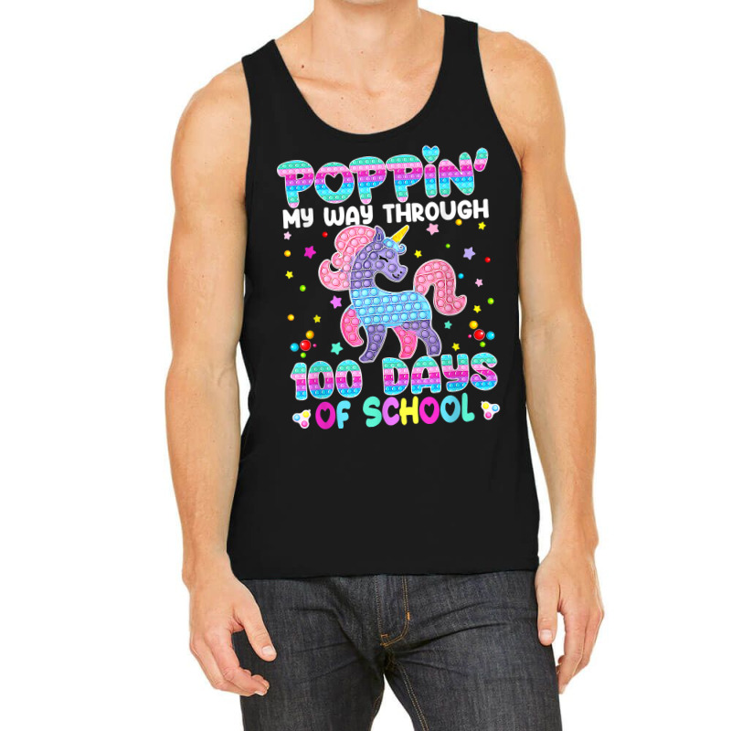 Poppin' My Way Through 100 Days Of School Unicorn Pop It T Shirt Tank Top | Artistshot