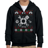 Ugly Car Parts Sweater Car Ugly Sweater Funny Ugly Christmas Long Slee Youth Zipper Hoodie | Artistshot