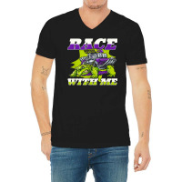 Race With Me Alligator Snapping Red Eared Slider Turtle T Shirt V-neck Tee | Artistshot