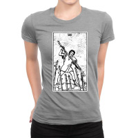 Seven Of Wands   Vii Of Wands   Tarot Card   Major Arcana   Fortune Te Ladies Fitted T-shirt | Artistshot