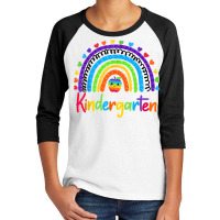 Rainbow 100 Days Of Kindergarten Poppin 100th Day Pop It T Shirt Youth 3/4 Sleeve | Artistshot