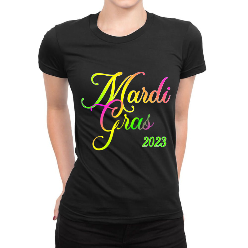 Hot Trend 2023 Cool Mardi Gras Parade New Orleans Party Drinking Ladies Fitted T-Shirt by BuenoBloom | Artistshot