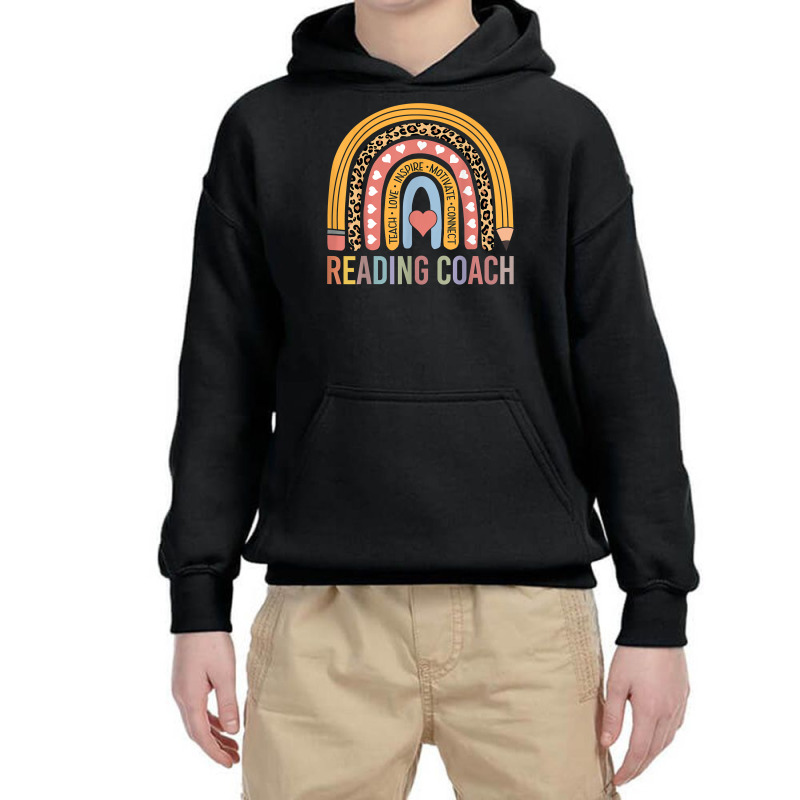 Reading Coach 100th Day Of School Teacher Rainbow T Shirt Youth Hoodie by shanesxk | Artistshot