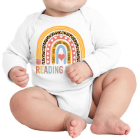 Reading Coach 100th Day Of School Teacher Rainbow T Shirt Long Sleeve Baby Bodysuit | Artistshot