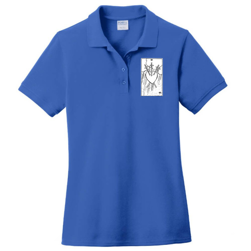 Three Of Swords   Iii Of Swords   Tarot Card   Major Arcana   Fortune Ladies Polo Shirt by giatastemimaf | Artistshot