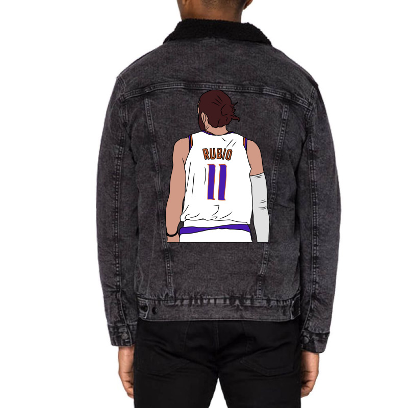 Ricky Rubio Back To Unisex Sherpa-Lined Denim Jacket by alhajiyavanic | Artistshot